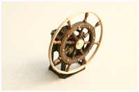 das Steuerrad eines Dampfschleppers - Durchmesser ca. 65 mm