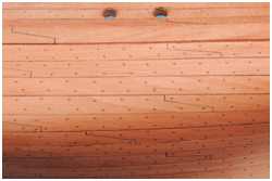 Kalfaterung mit Bleistift