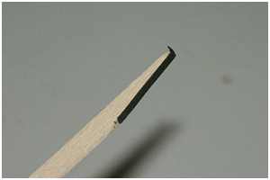 Aufkleben der Kalfaterung