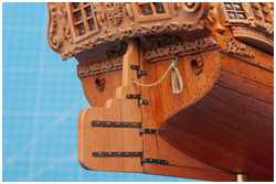 einfache Sorgleine, außen an einem Ring belegt