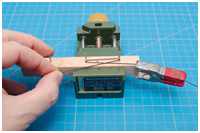 Blockpaare an Rundhölzern