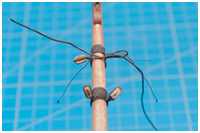 Blockpaare an Rundhölzern