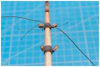 Blockpaare an Rundhölzern