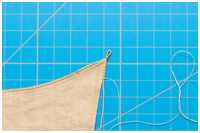 mit Marlschlag angenähtes Schothorn