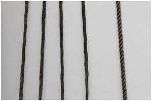 Vergleich von gezwirbelten mit geschlagenen Tauen