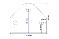 Schablone für die Bohrungen
